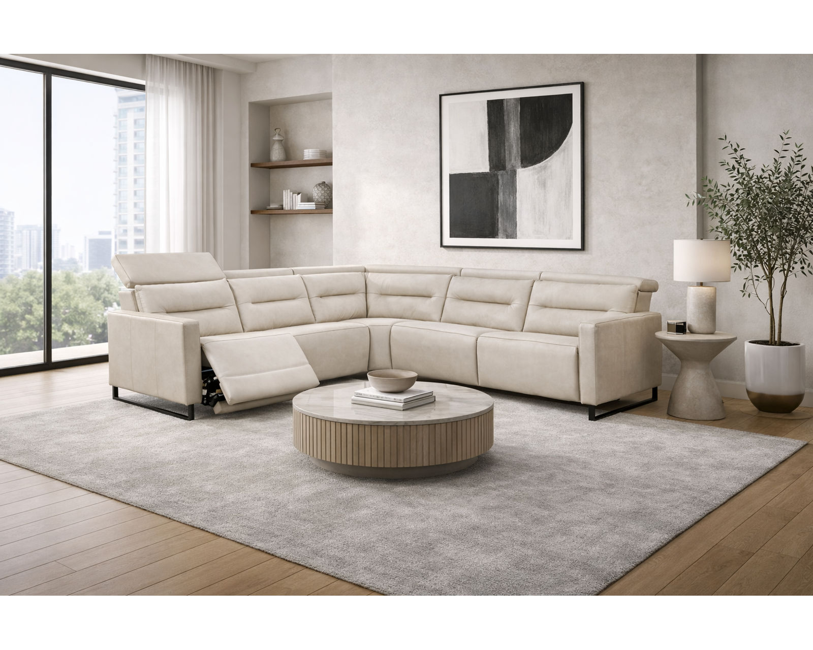 Cleo F094 Power Headrest Power Reclining Sectional (standard and wide seat widths) +140 leathers - Luxury Seating, Smart Investment