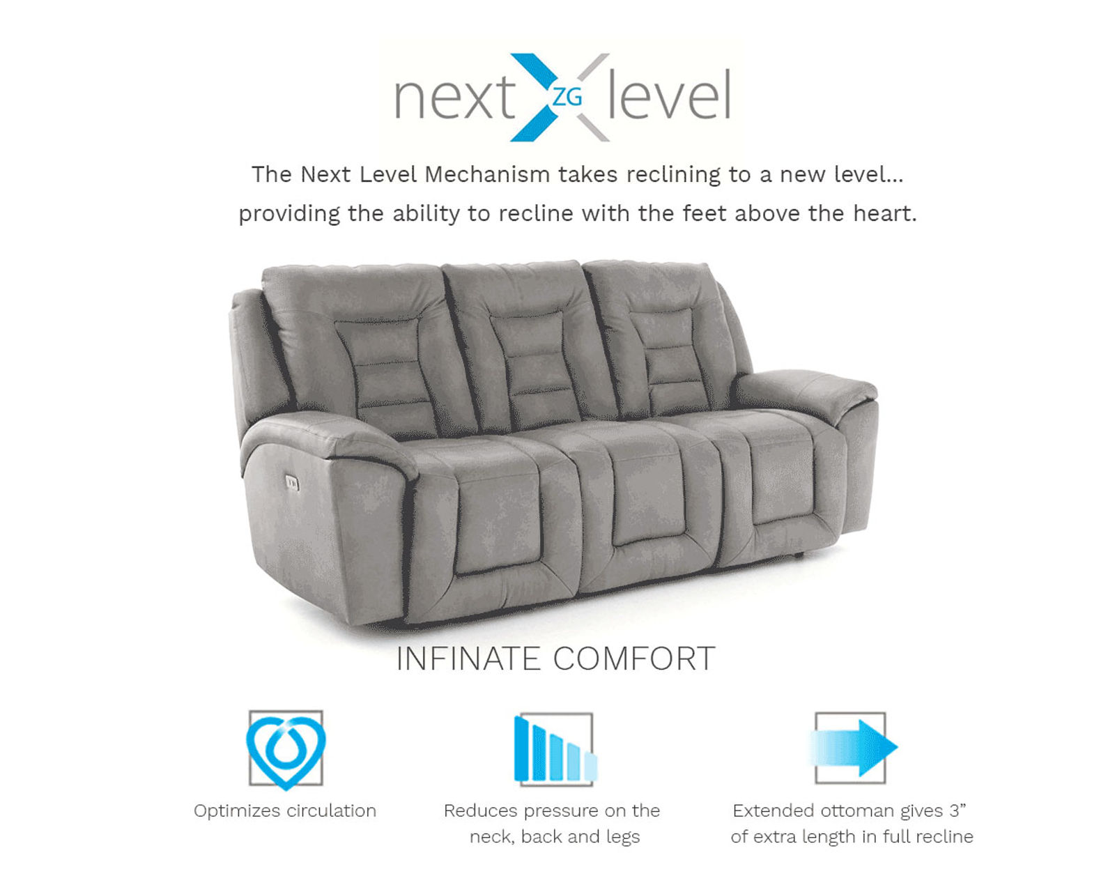 Marquis 84" Zero Gravity Power Reclining Sofa (+150 fabrics and leathers) - Take your reclining comfort to the next level