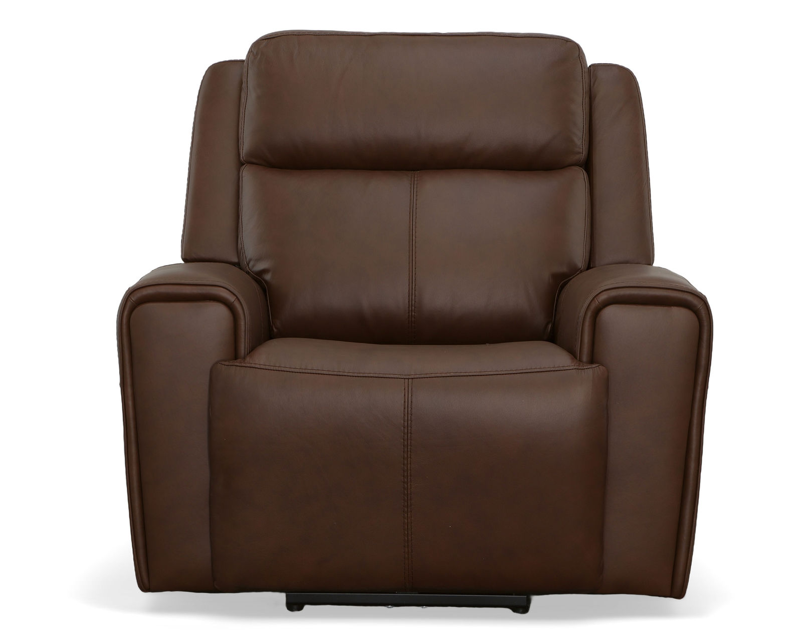 Barnett Power Reclining Sofa with Power Headrests and Lumbar (Chocolate leather) 87" - in stock - Barnett Power Recliner with Power Headrest and Lumbar