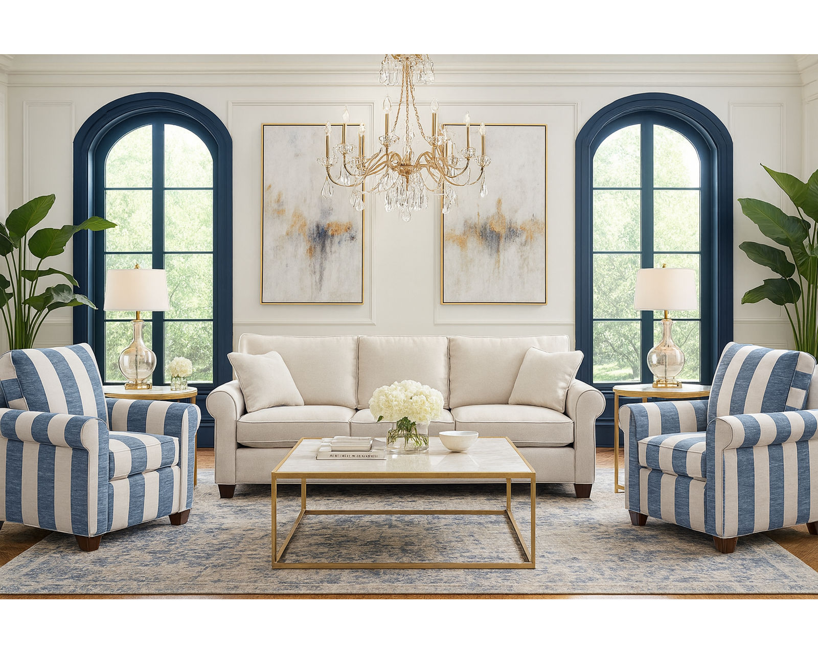 Park Lane 81" Sofa (+69 fabrics) - Park Lane 81" Sofa (Three cushion) with Park Lane Chair