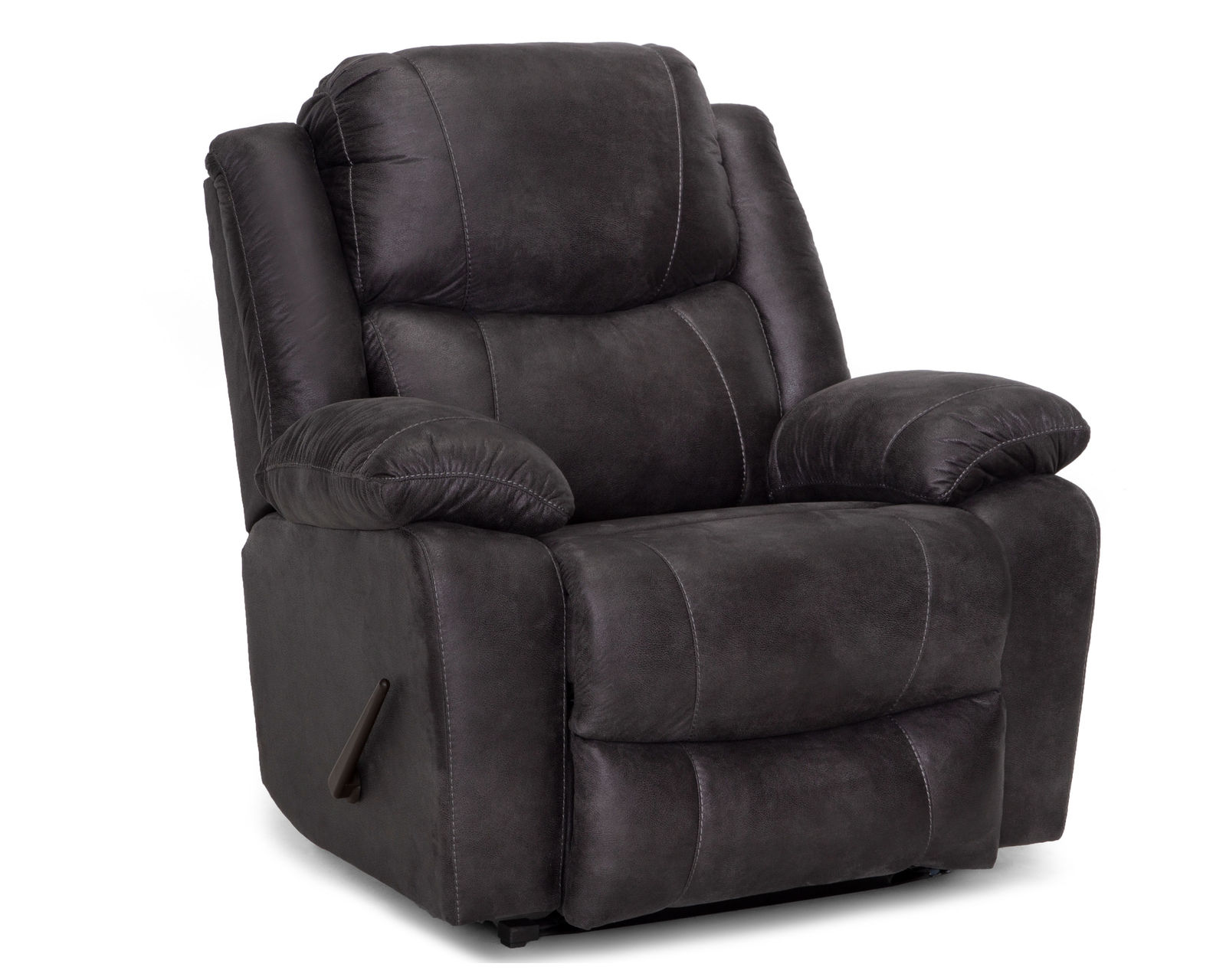 Caesar 9534 500 lb. Oversized Big Man's Rocker Recliner Brown  (Commanding Size. Heavy-Duty Strength. Built for 500 lbs) - Shown in a Leather Like Endurance Fabric Color Slate