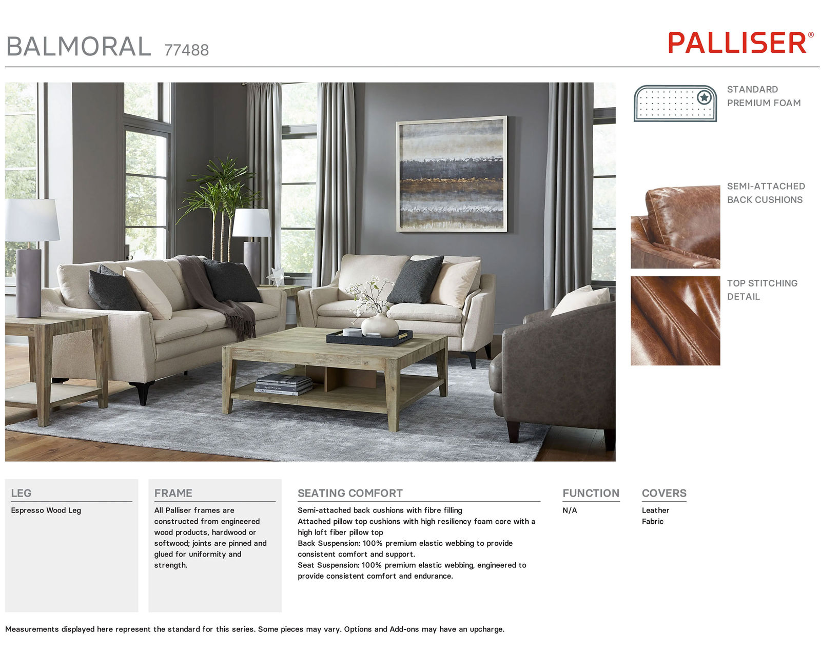 Balmoral 77488 Sofa (94") +100 leathers