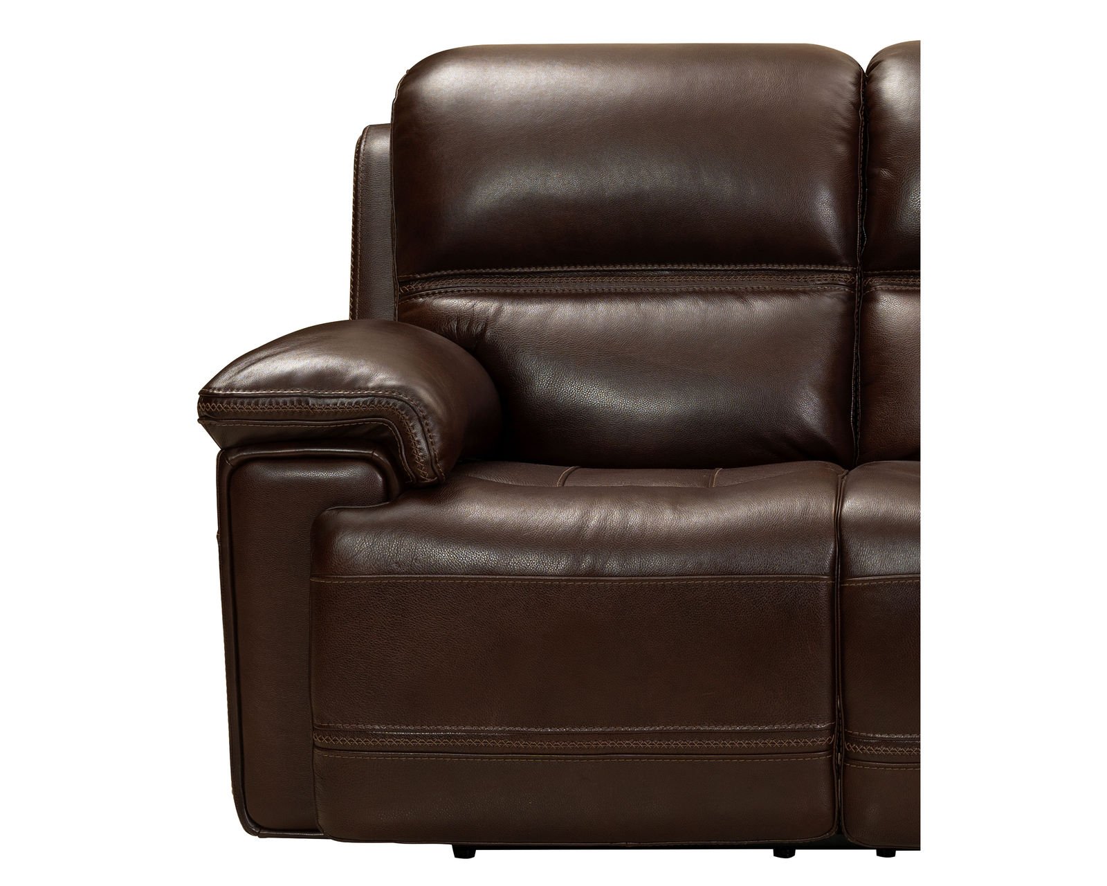 Sedrick 90" Leather Power Headrest Power Reclining Sofa (Walnut) In stock