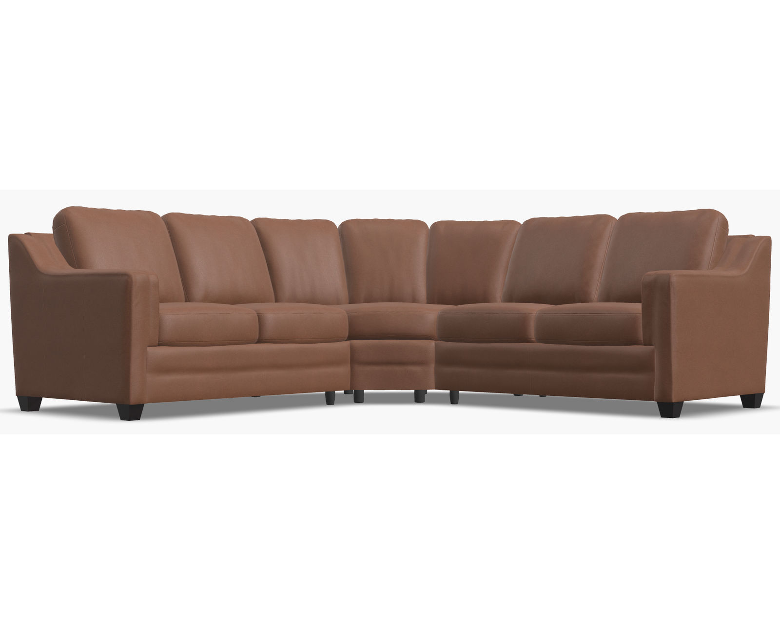 Corissa 77500 Sectional (100+ leathers) - Layout J: Three Piece Sectional 88" x 88"