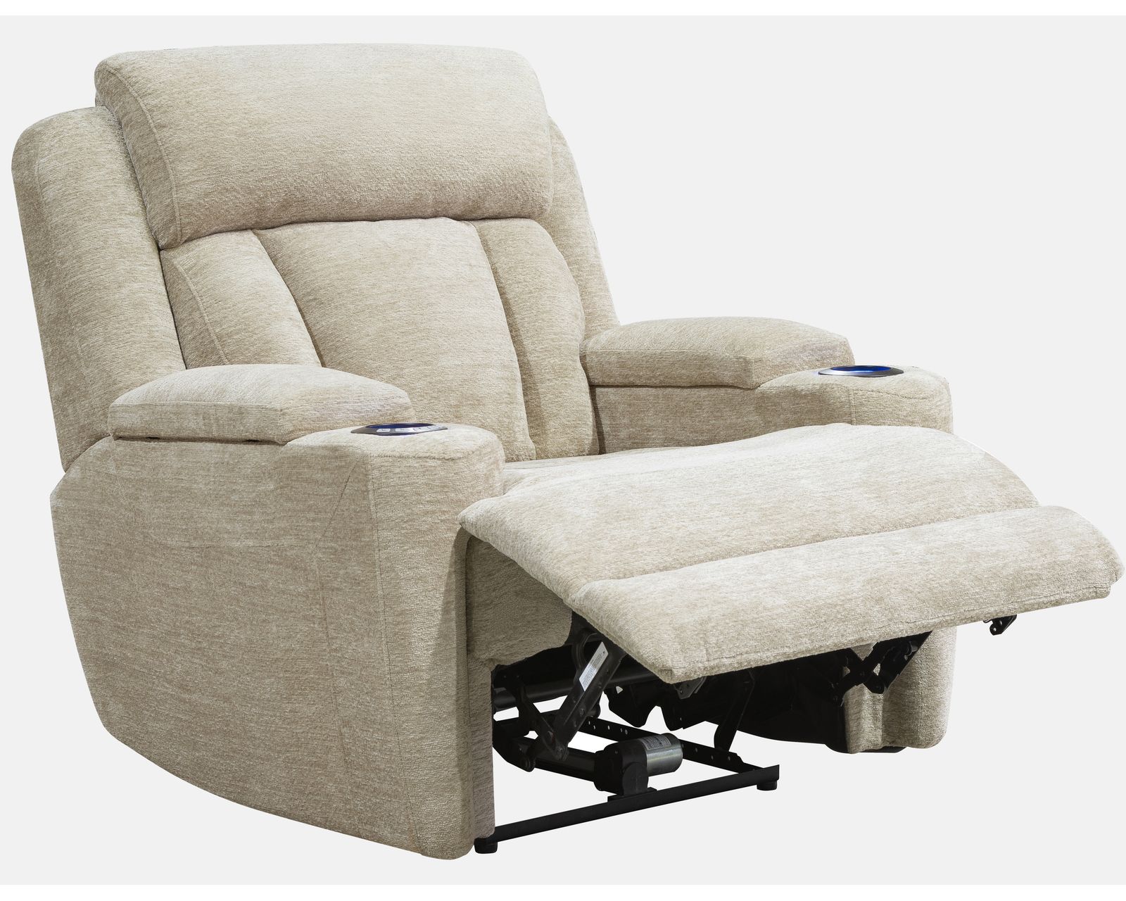 Dalton 89" Power Headrest Power Reclining Sofa with Reading Light and Drop Down Console Fawn (In stock - Fast shipping) - Dalton Power Headrest Power Recliner