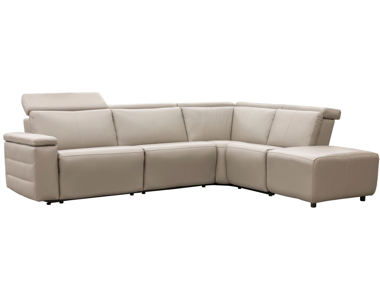 Nala 3003 Power Headrest Power Reclining Sectional (standard and wide width) +140 leathers - Layout L: Seven Piece Wide Bumper Reclining Sectional 134" x 134" (2 recliners)