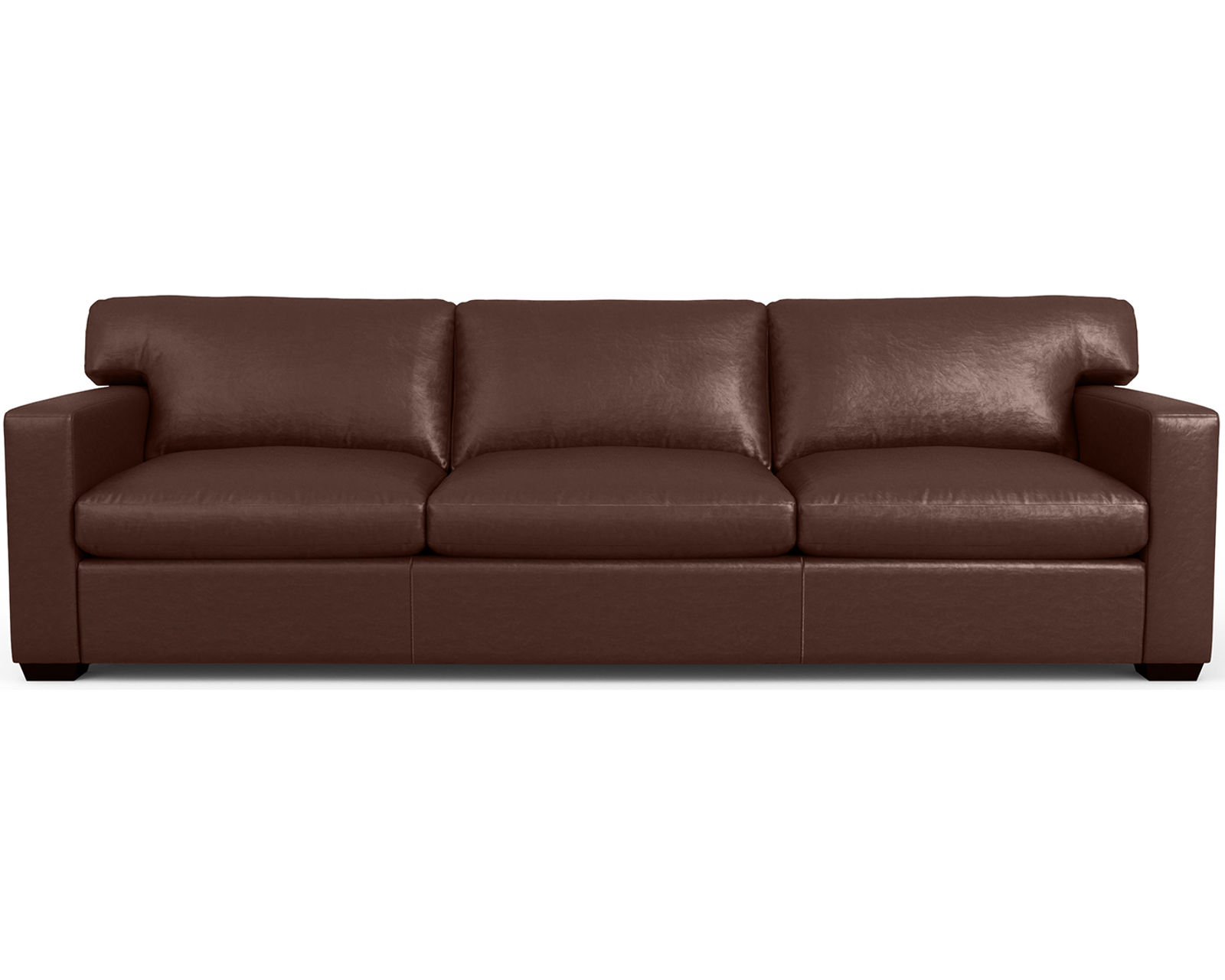Madison Track Arm Grande 109" Leather Sofa (In Stock)