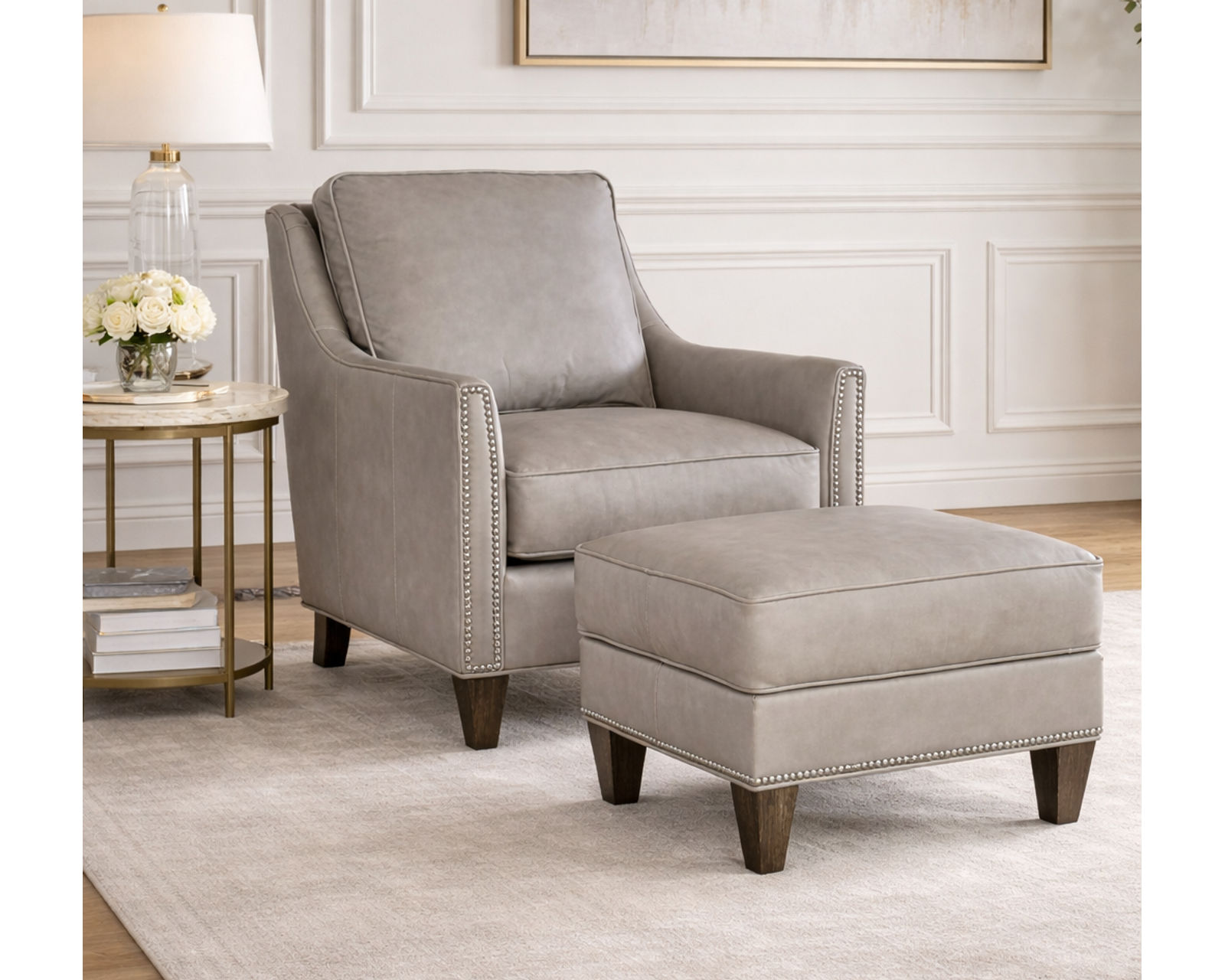 Bradington Young Christopher Stationary Chair 8-Way Tie (In Stock) 318 - Christopher Stationary Chair