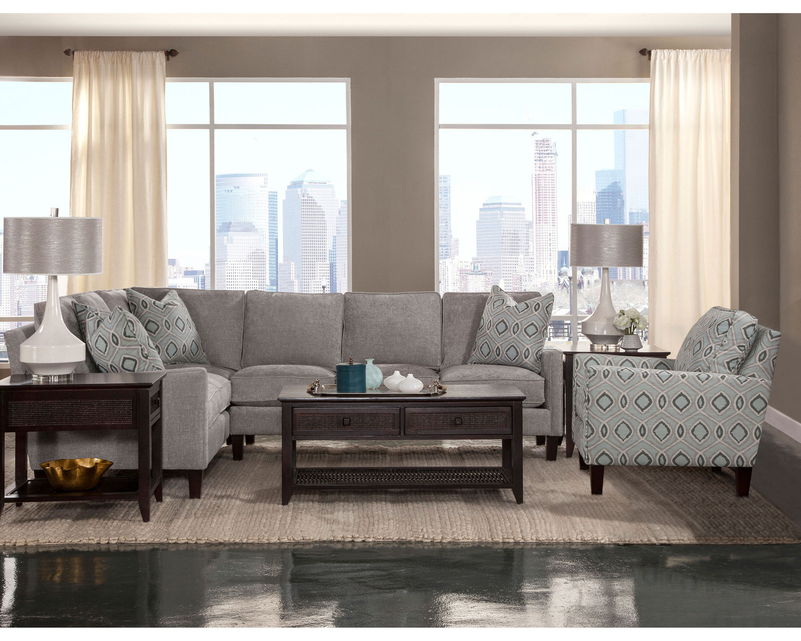Urban Options A312 Sectional (Custom fabrics) - Sectional Layout  F 