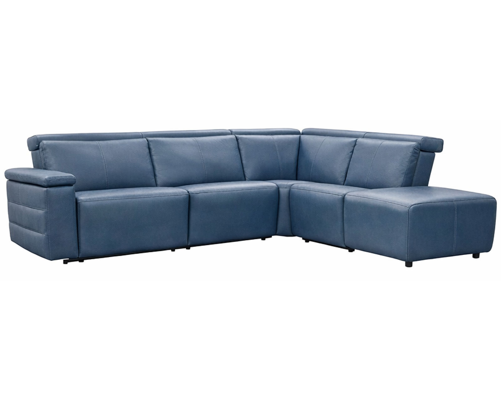 Nala 3003 Power Headrest Power Reclining Sectional (standard and wide width) +140 leathers - Layout L: Seven Piece Wide Bumper Reclining Sectional 134" x 134" (2 recliners)