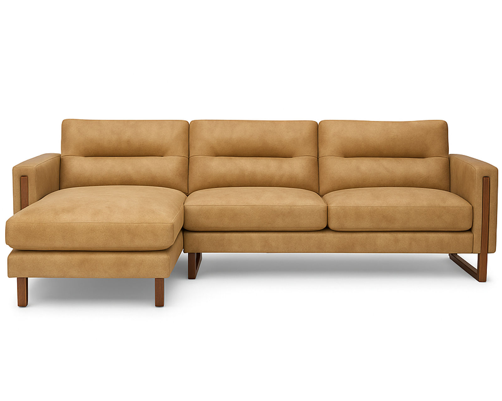 Brookes 77696 Chaise Sectional (+100 leathers) - Layout A: Two Piece Chaise Sectional 61" x 106"