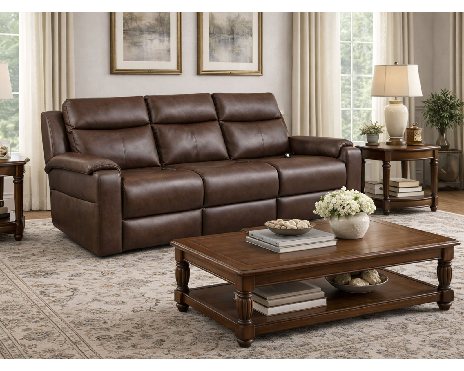 Davidson Dual Power Zero Gravity Reclining Sofa with SoCozi™ Heat & Massage (+100 fabrics and leathers) - Davidson 87" Dual Power Zero Gravity Reclining Sofa with Heat and Massage
