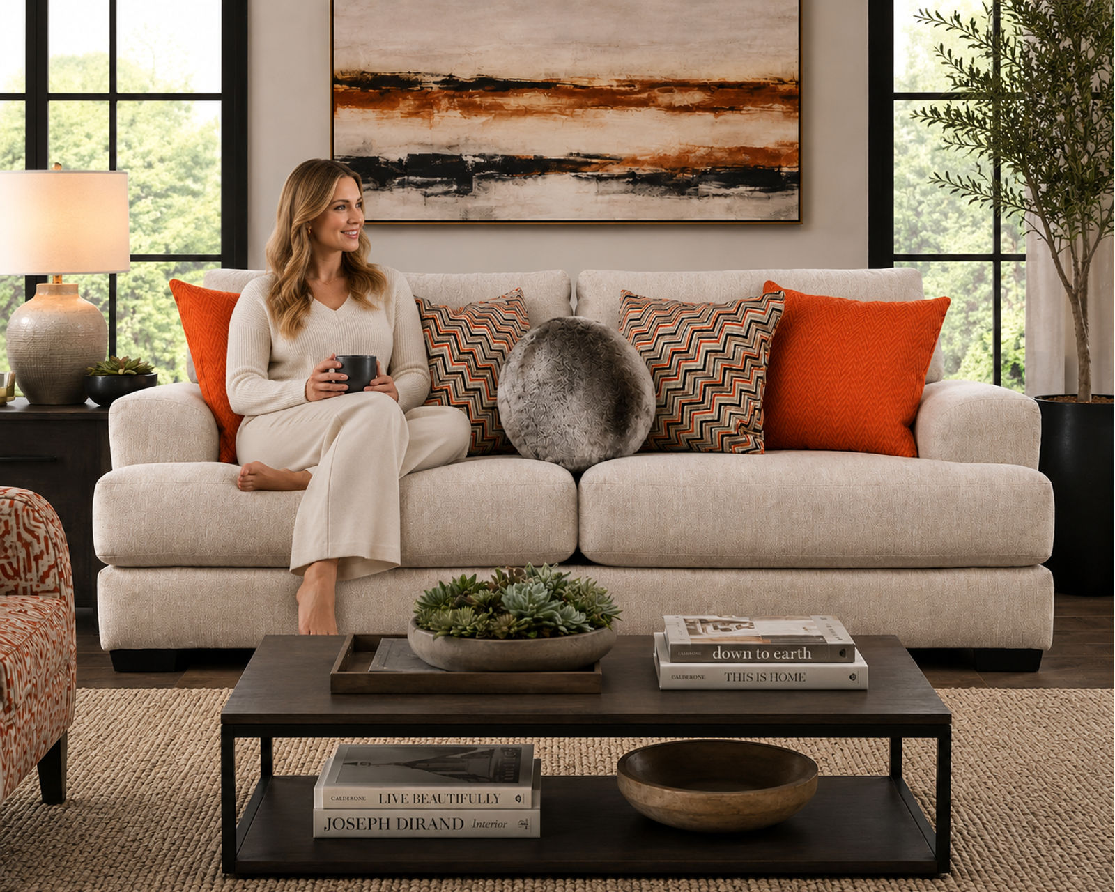 Ava 90" Sofa  (Includes Pillows) - 2 colors - USB charging