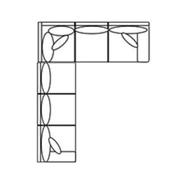 Layout F: Two Piece Sectional 117 x 86