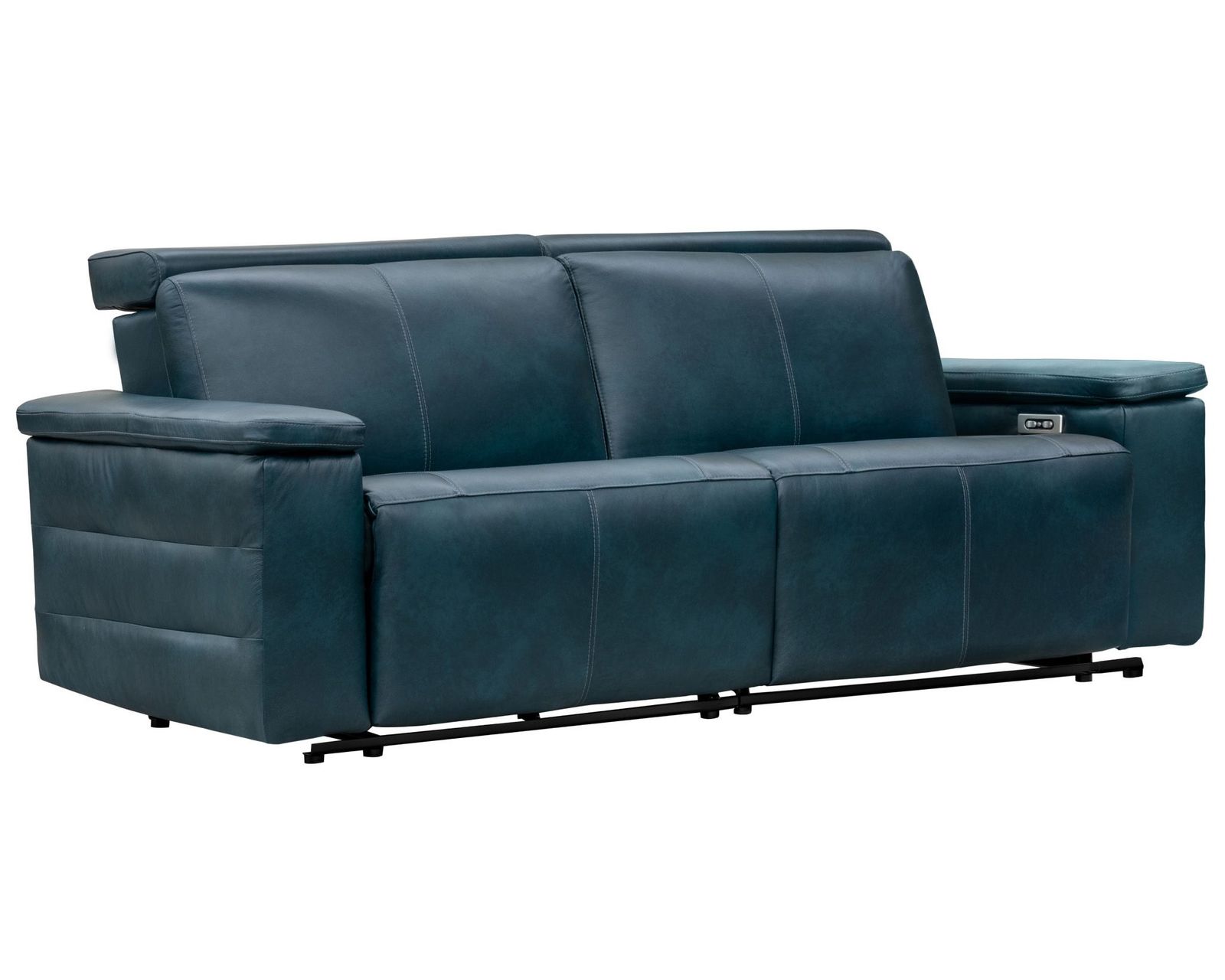 Nala Dual Power Reclining Sofa — Available in Standard & Wide Cushions, 140+ Leather Options, and 85", 88", or 117" Widths - Nala 85" Power Reclining Sofa with Power Headrests (Wide Seat, 2 Cushions)