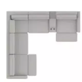 Layout D: Six Piece Reclining Sectional 123" x 136"