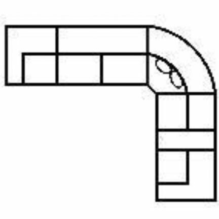 Layout D: Six Piece Reclining Sectional 143" x 120"(2 recliners)