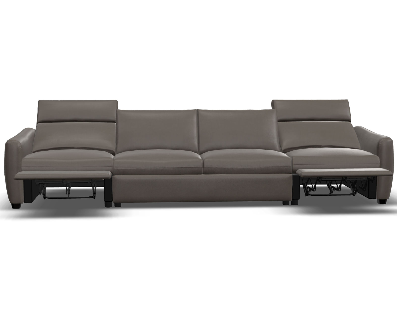 Charli 77743 Power Reclining Sectional (+100 leathers) - Layout S: Three Piece Reclining Sectional (2 recliners) 144" wide