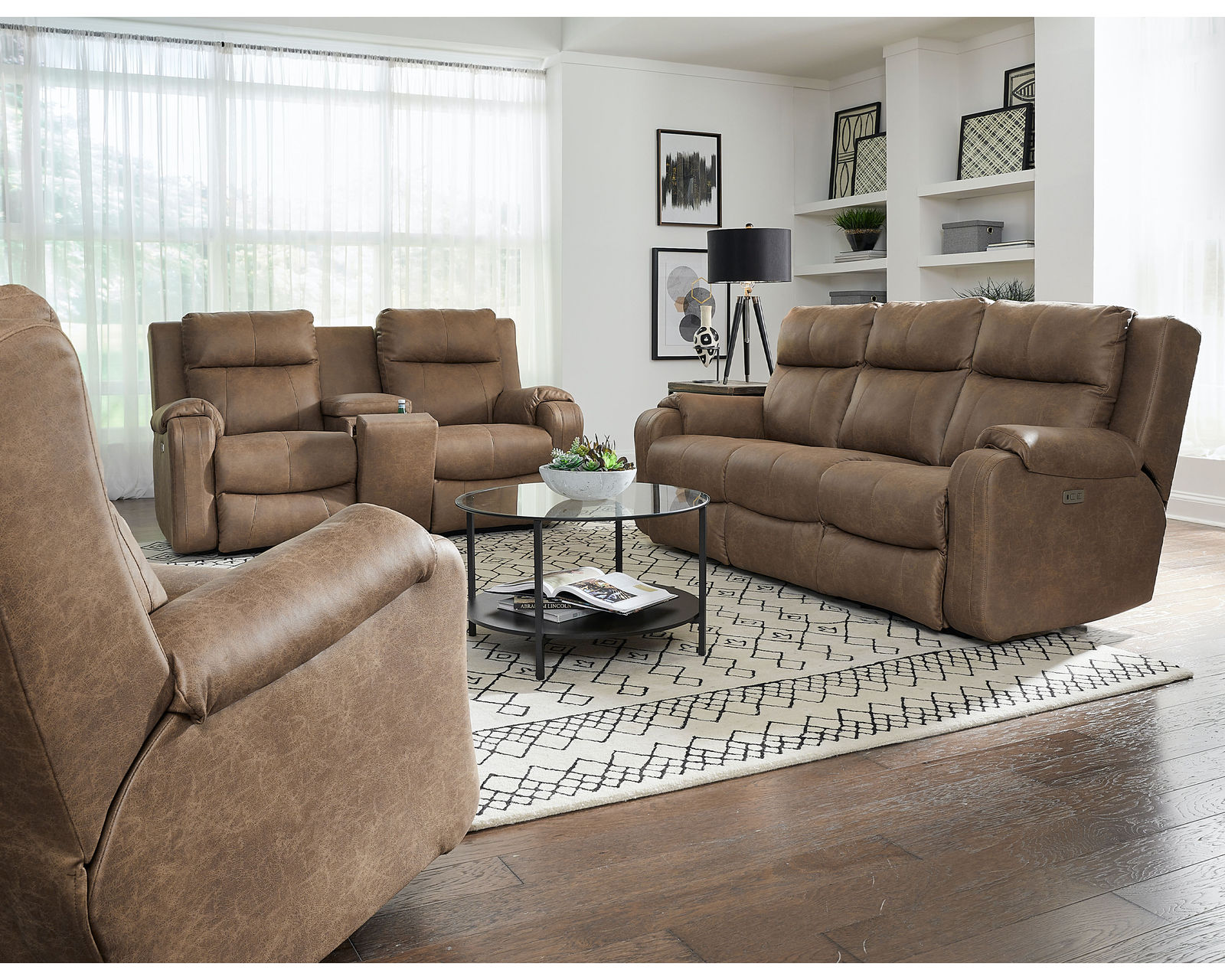 Contour 83" Double Reclining Sofa (+150 fabrics and leathers) - Power Recline Options Available