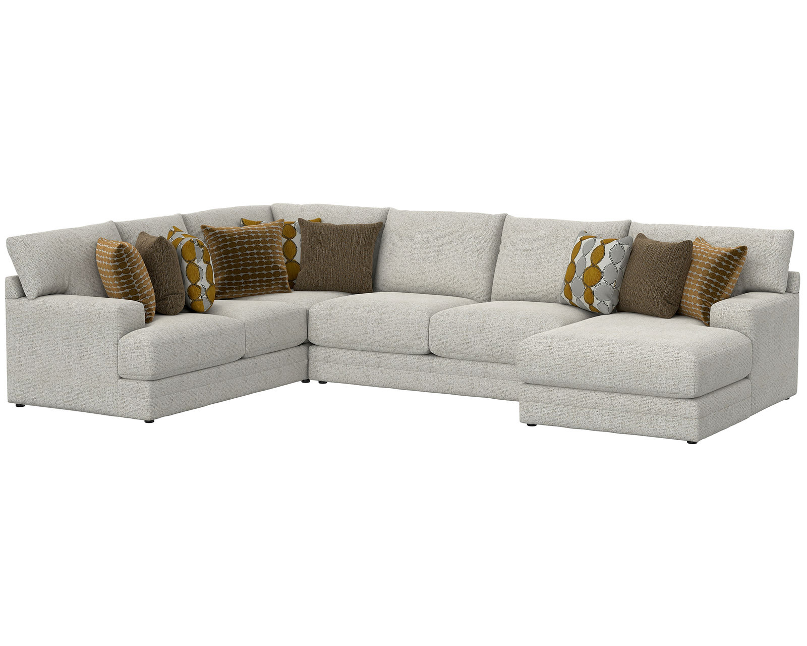 Tori 2240 Modular Sectional (Includes all pillows) - Layout D: Three Piece Sectional 104" x 154" x 68"