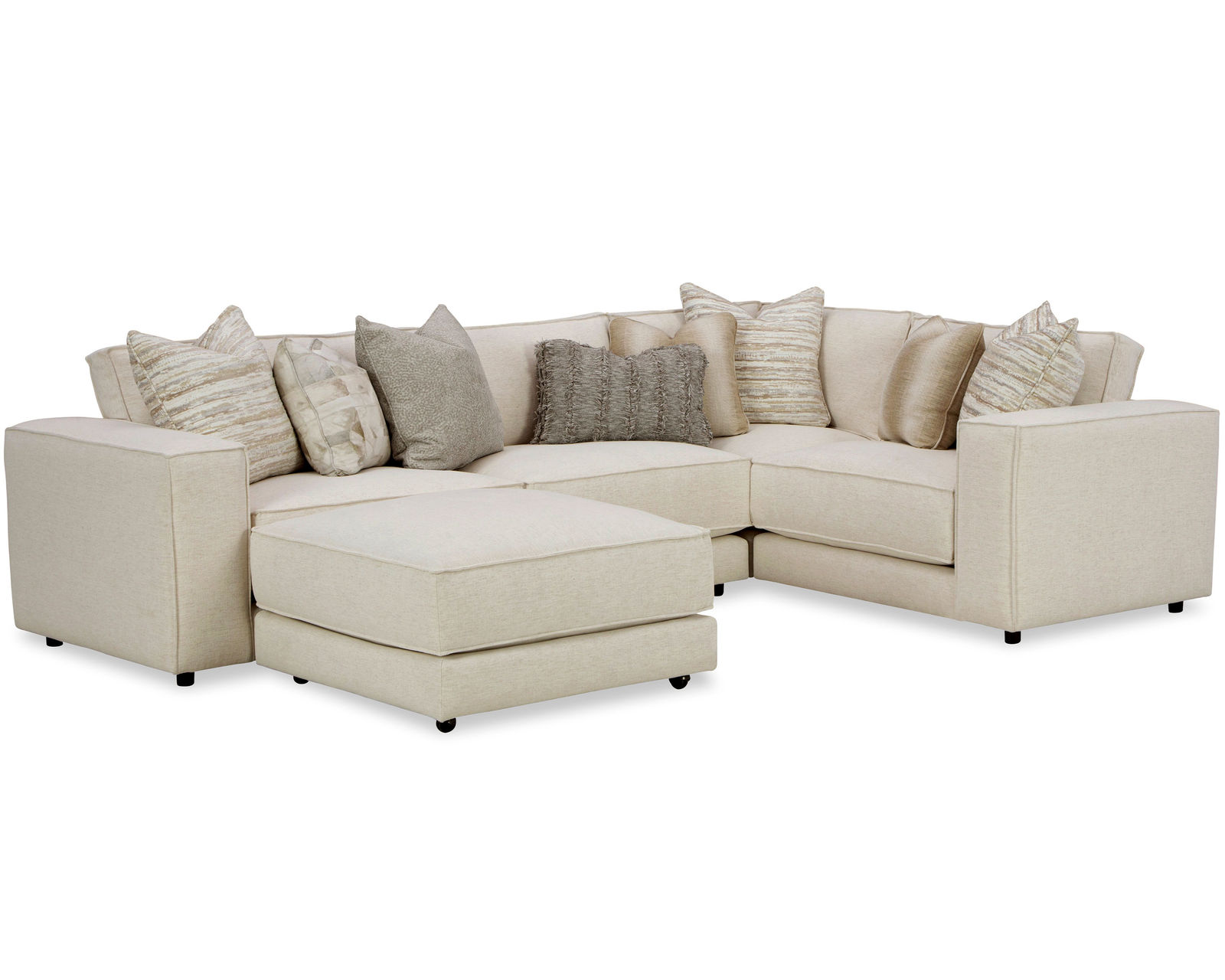 Boston 7348 Stationary Sectional (+100 performance fabrics) - Layout B: Four Piece Sectional (Ottoman Available) 120" x 84"