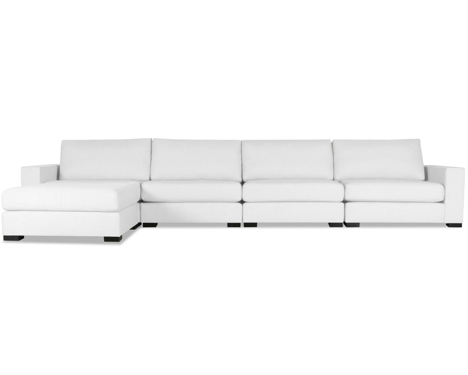 Veranda 5 Pieces Modular Sectional w/ Chaise Left or Right (3 Colors Available) - Veranda 5 Pieces Modular Sectional w/ Chaise Left or Right in White