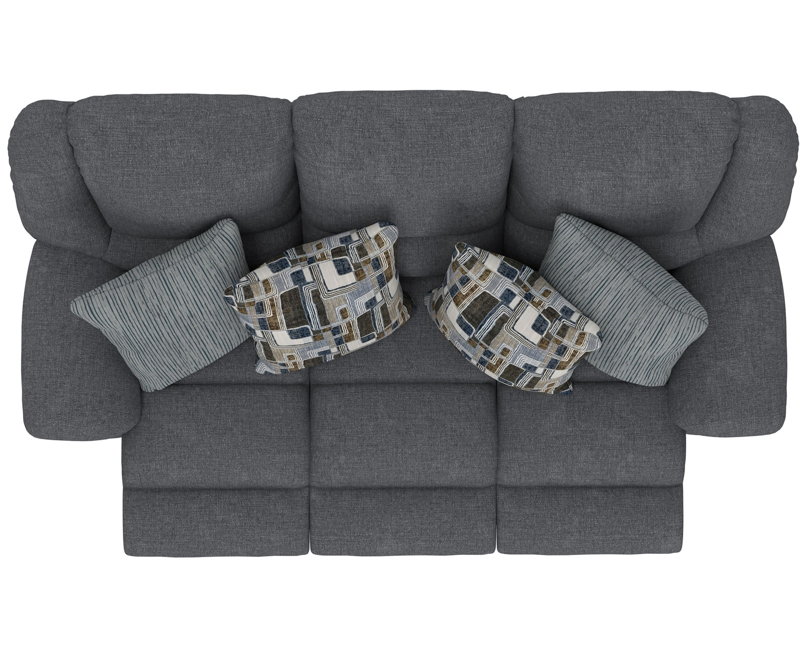 Trifecta 165 Triple Reclining Sofa with Drop Down Table (+2 colors) 90" - Triple - 3 Full Size Recliners
