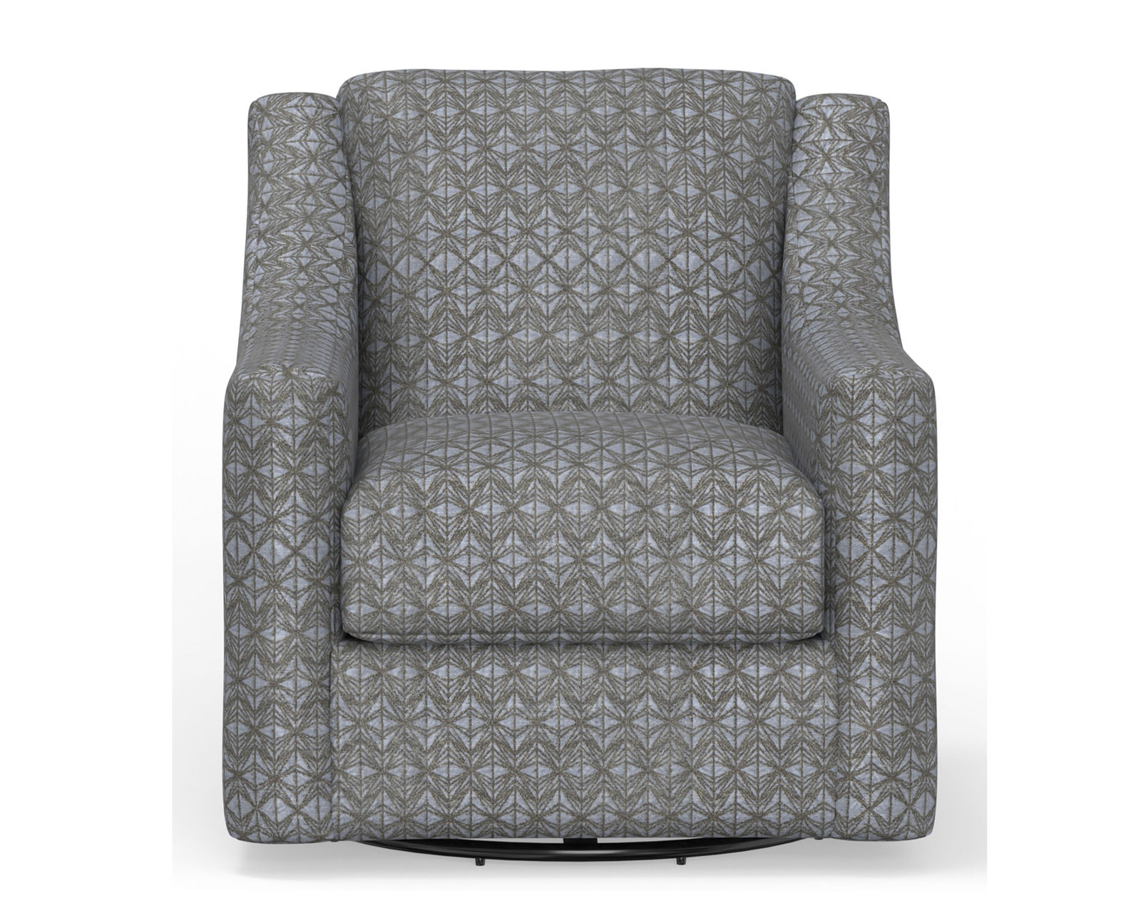 Hyde Park 94" Stationary Sofa (2 colors) includes pillows - Hyde Park Swivel Chair in Pewter