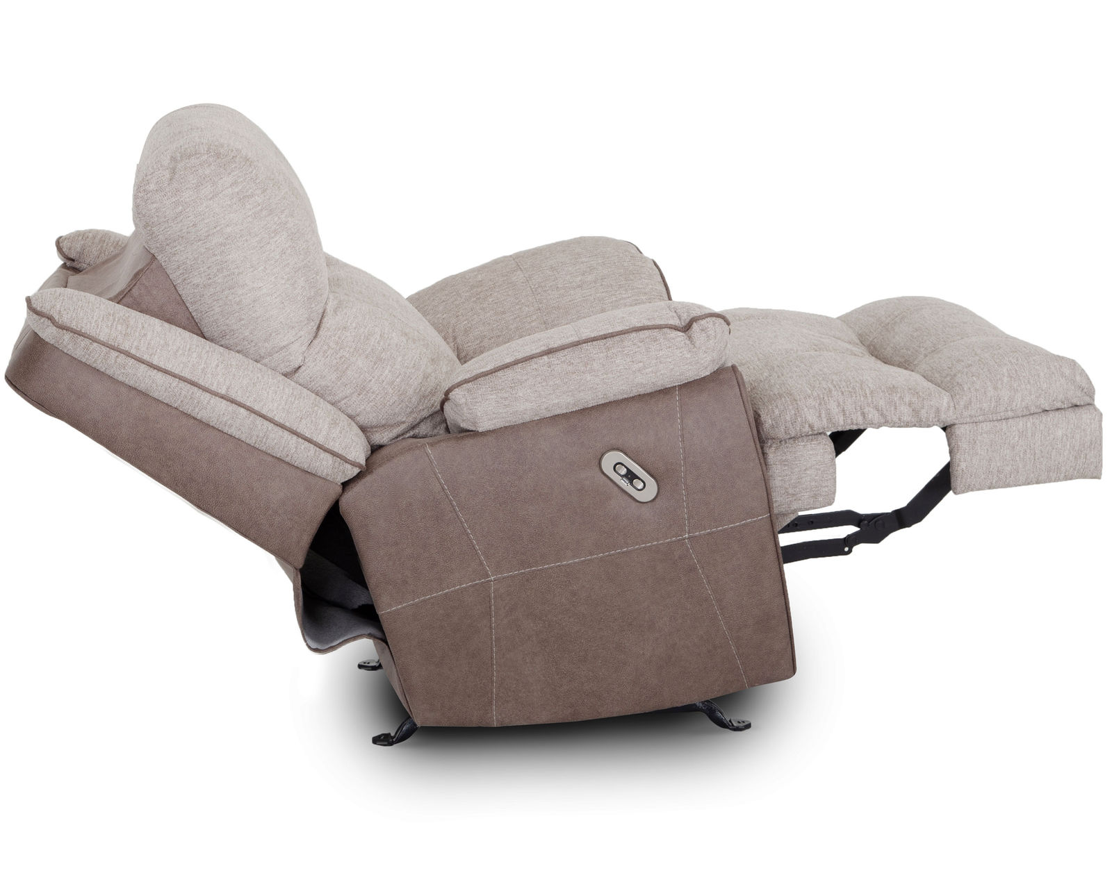 Broderick Two Tone 90" Power Reclining Sofa  - Includes power recliner with power adjustable headrests
