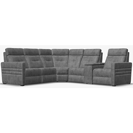 Layout E: Three Piece Reclining Sectional (2 recliners) 98" x 111"