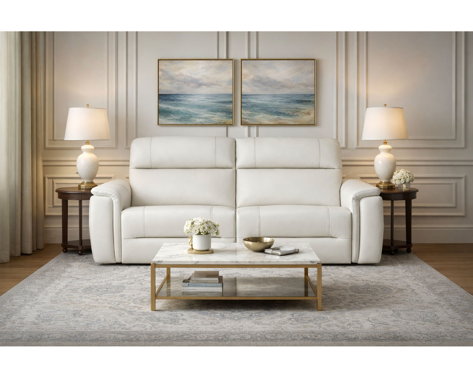 Kellan Dual Power Reclining Sofa — Available in Standard & Wide Cushions, 140+ Leather Options, and 82", 85", or 114" Widths - Crafted to Last. Designed to Impress.