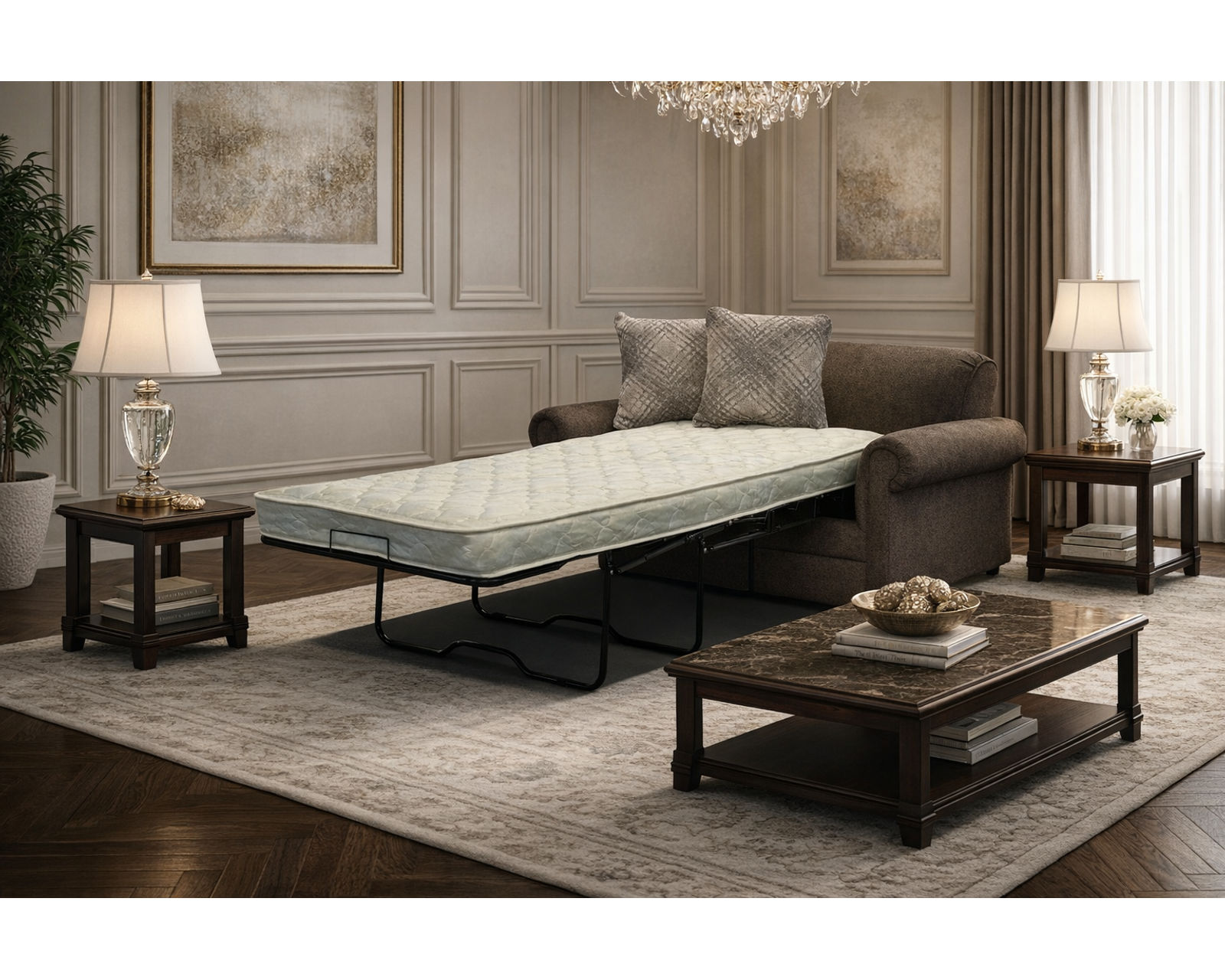 Savona Twin-Full or Queen Sleeper  (+100 Standard and Performance Fabrics) - Three Premium Mattresses