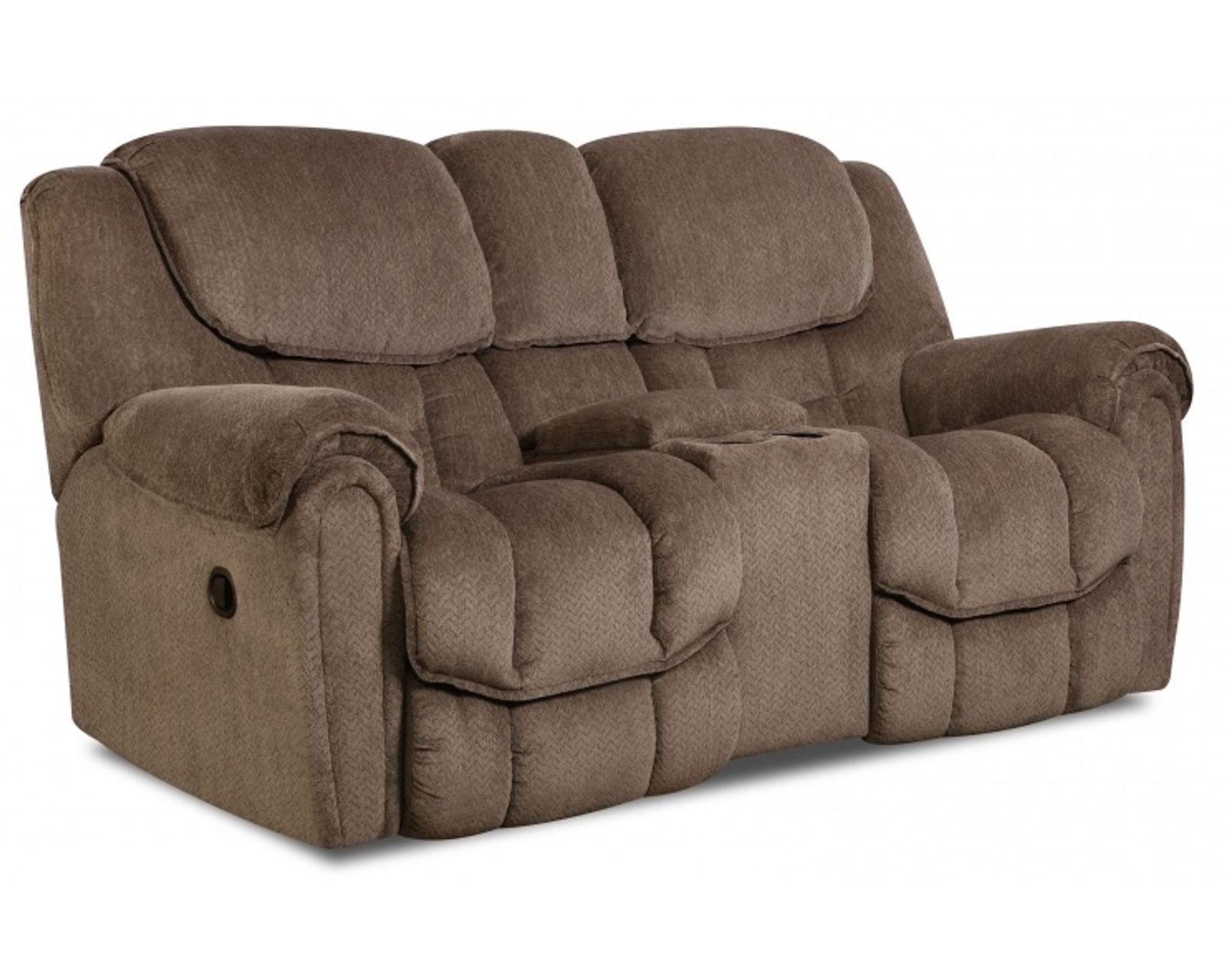 Fallon 78" Reclining Console Loveseat Brown (In stock)