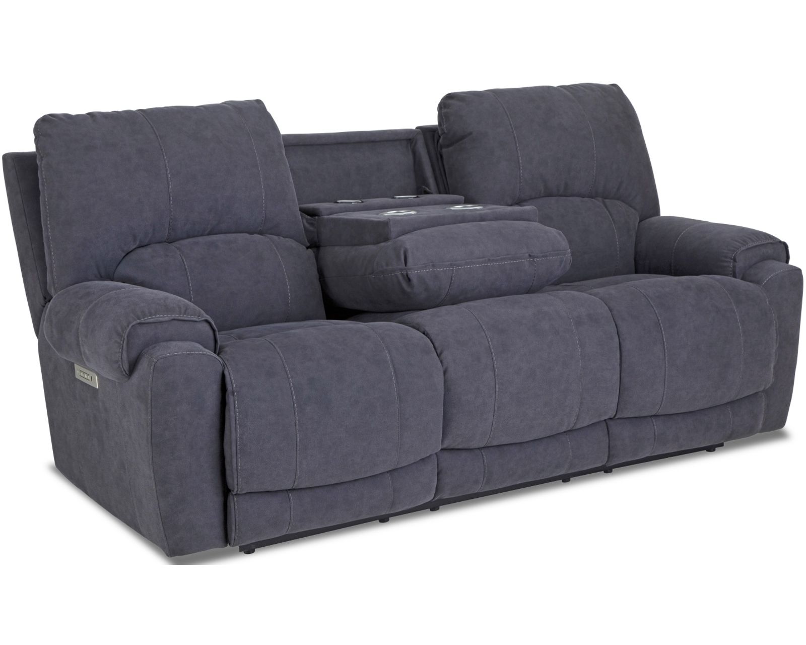 Havana Zero Gravity Triple Power Recliner Navy (In stock) - Havana 88" Zero Gravity Triple Power Reclining Sofa with Drop Down Table