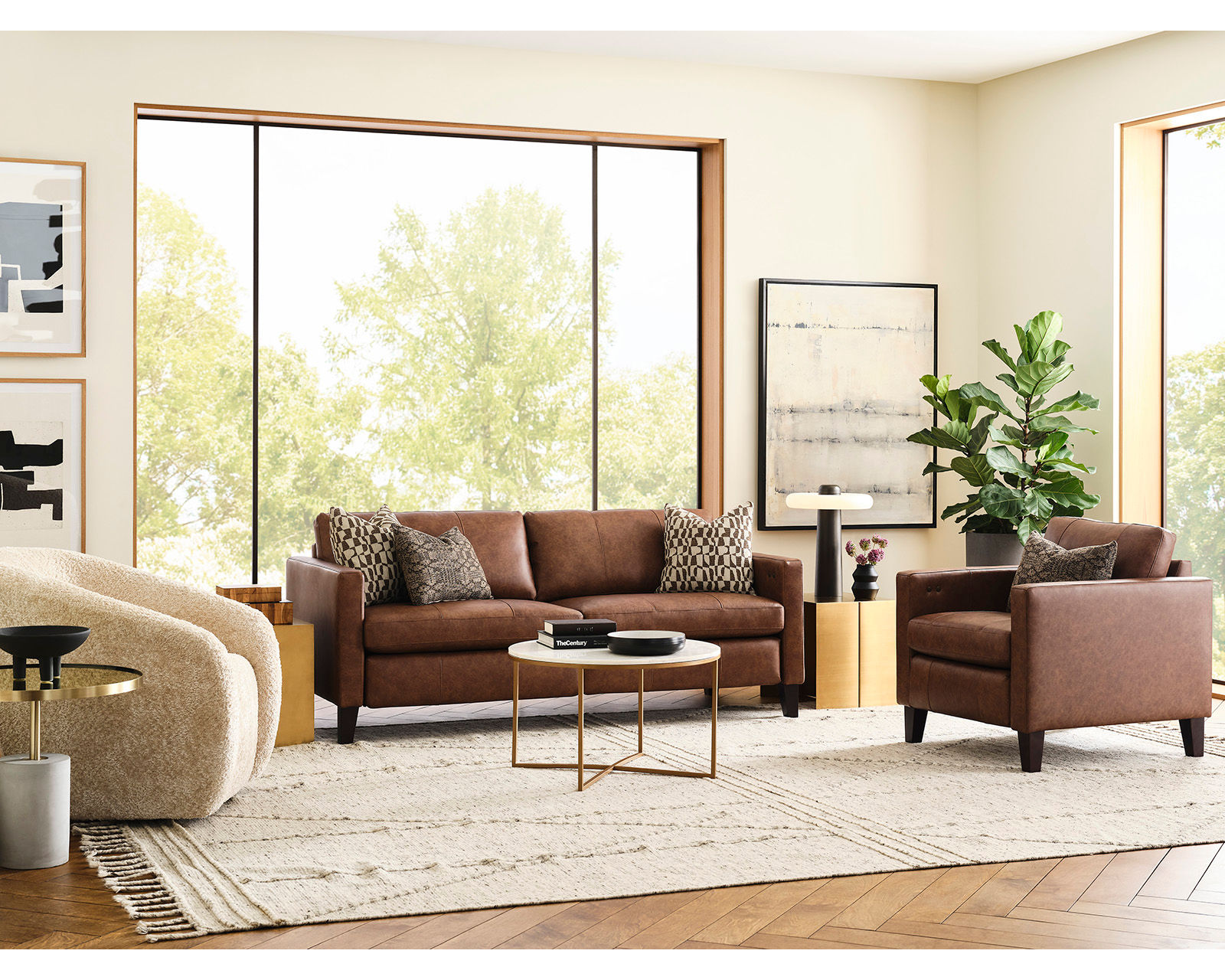 Traftly 82" Mid-Century Power Incliner Leather Sofa (+40 leathers) - Traftly Incliner Leather Sofa