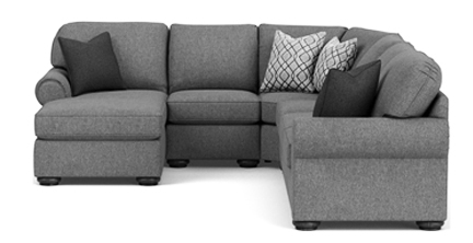 Layout N: Four Piece Sectional. 66" x 103" x 127"