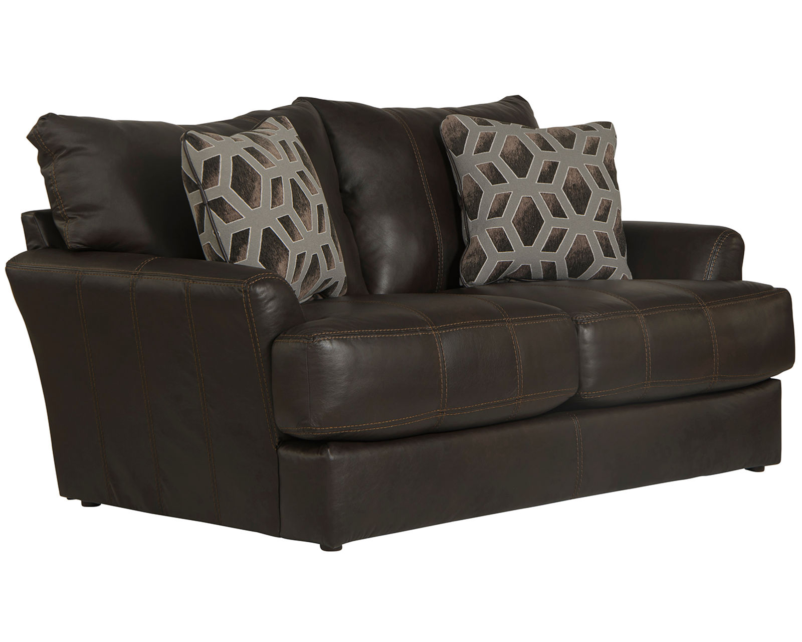 Prato Top Grain Leather Touch 85" Sofa (2 colors) includes pillows