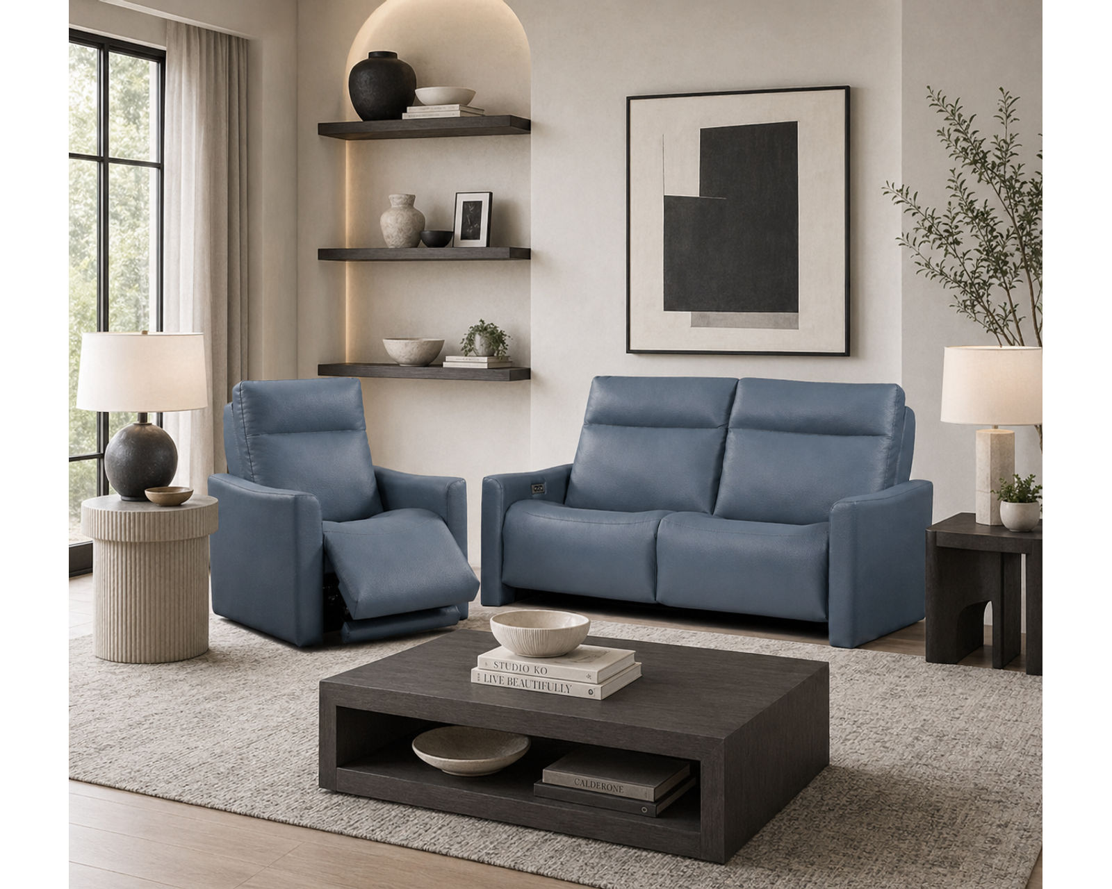 Kirk Dual Power Reclining Sofa — Available in Standard & Wide Cushions, 140+ Leather Options, and 76", 79", or 108" Widths - Crafted to Last. Designed to Impress.