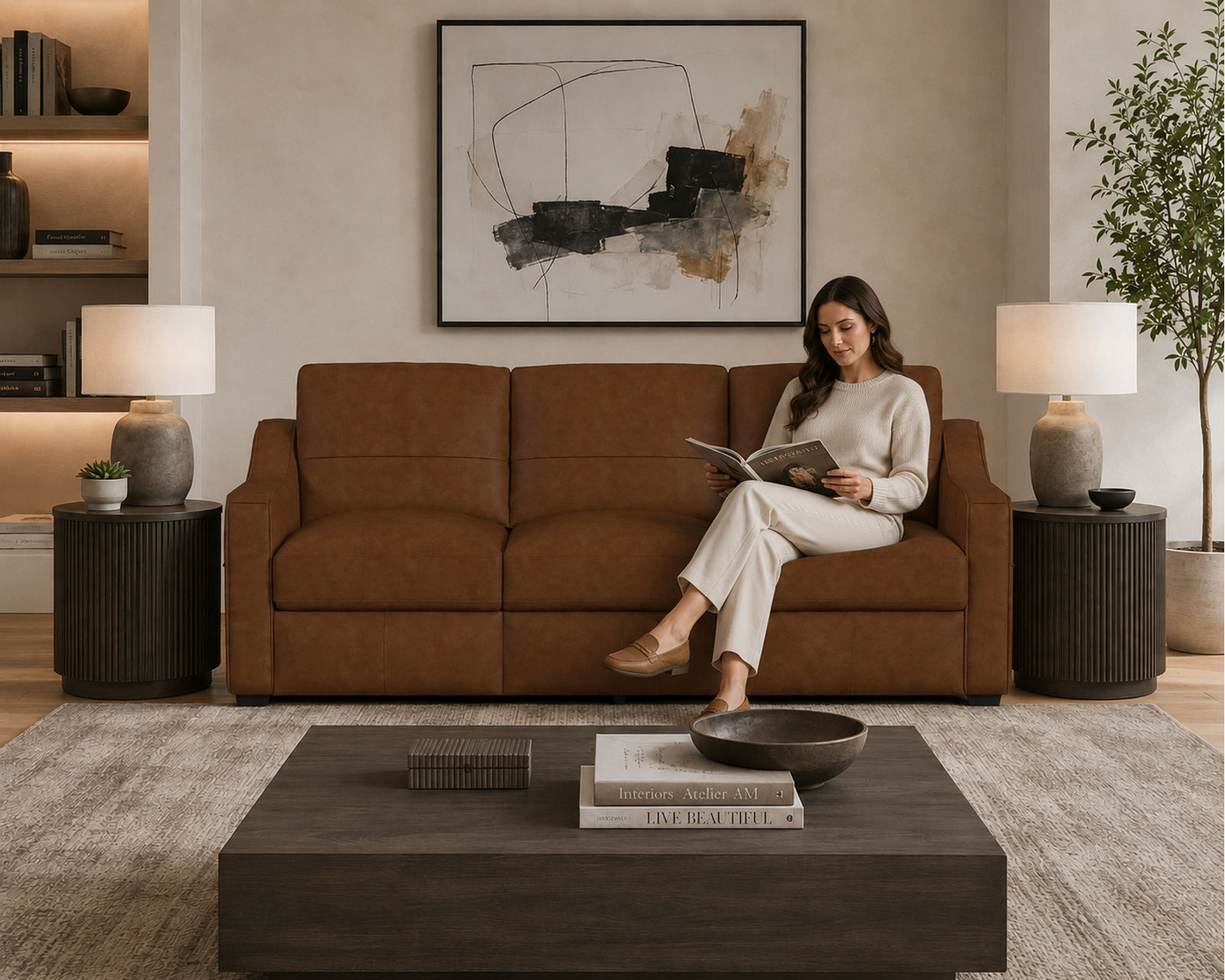 Hudson 98" Leather Sofa (2 colors) - Comfort That Lasts. Quality You Can Feel.