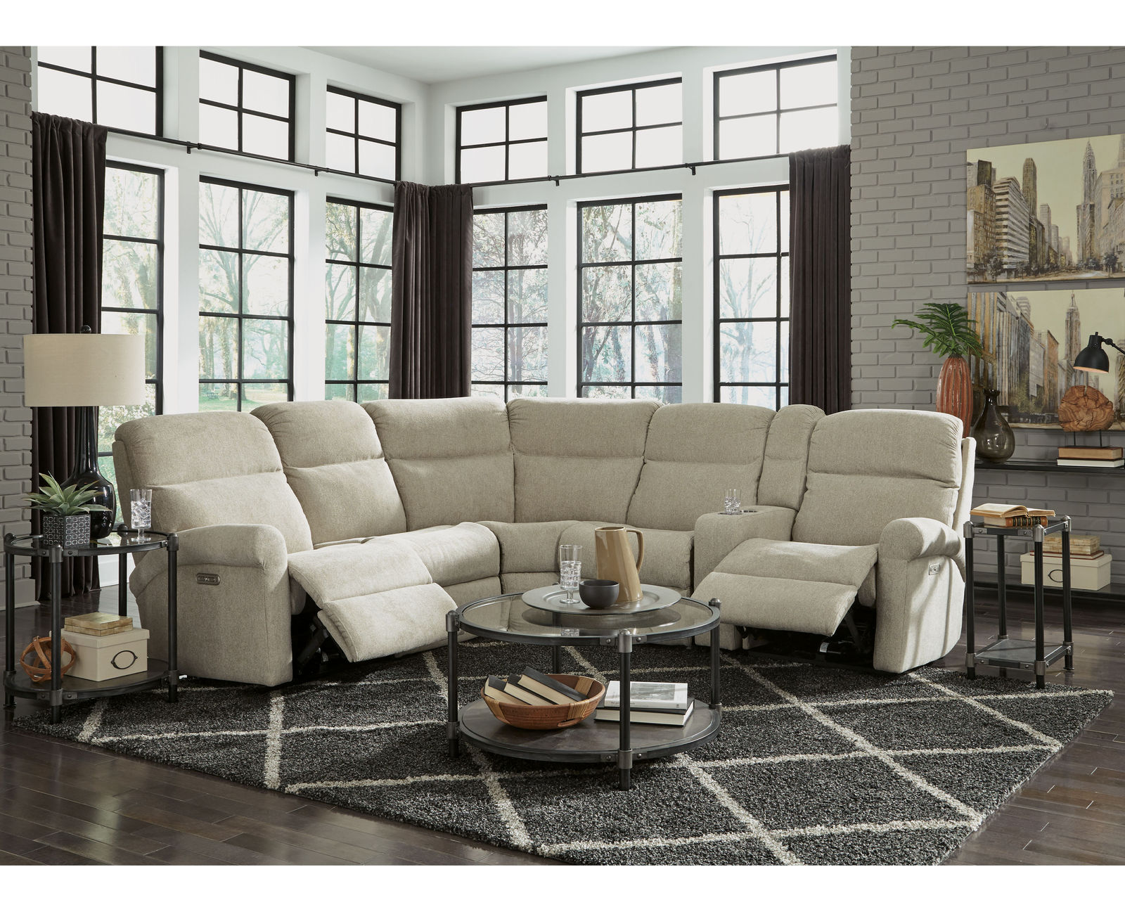 Davis Reclining Sectional (Colors Available) - Sectional Layout B: 