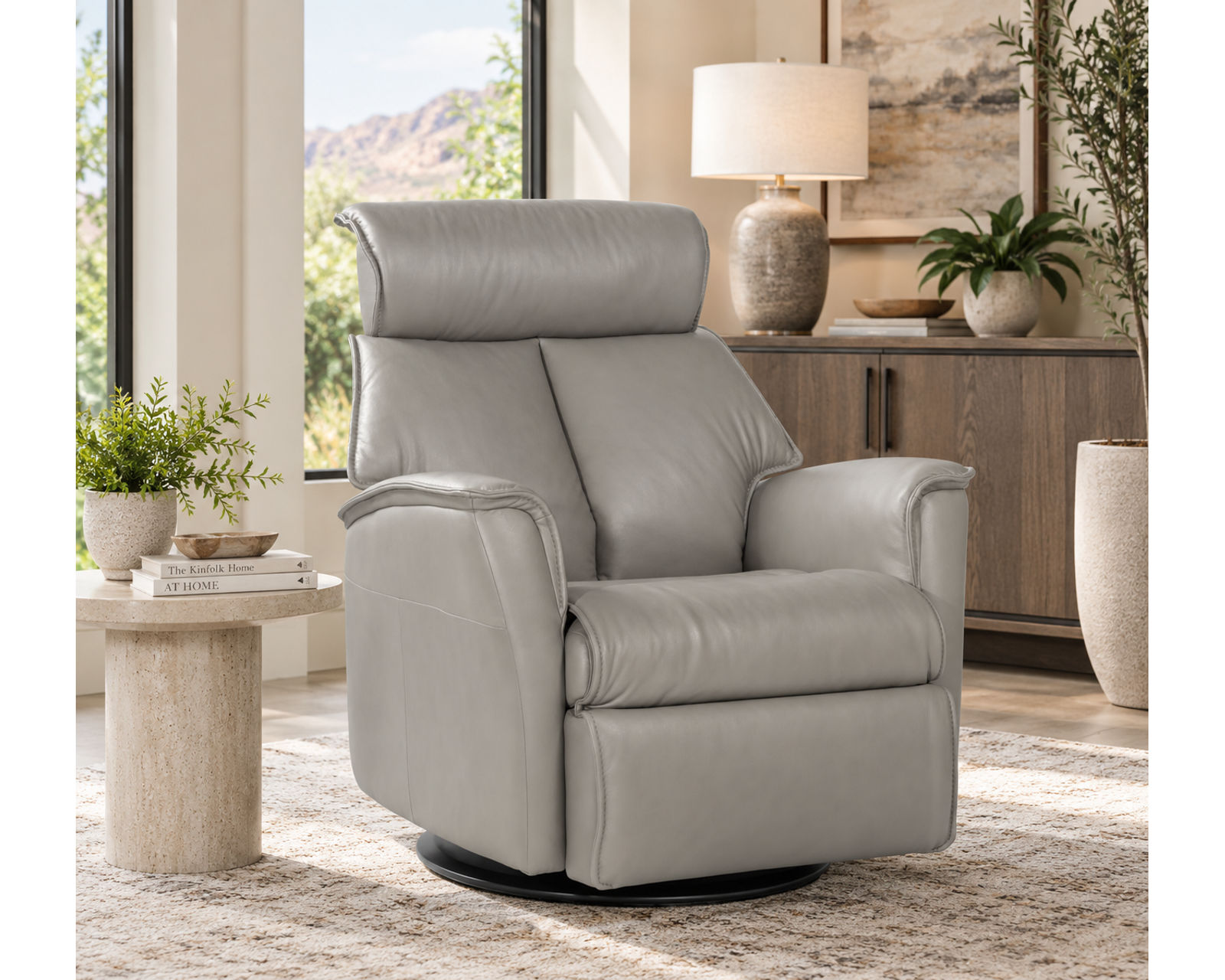 Boss Swivel Glider Relaxer Recliner Cinder (Big Comfort. Bold Scandinavian Design. In stock) - Available in Standard or Large Size