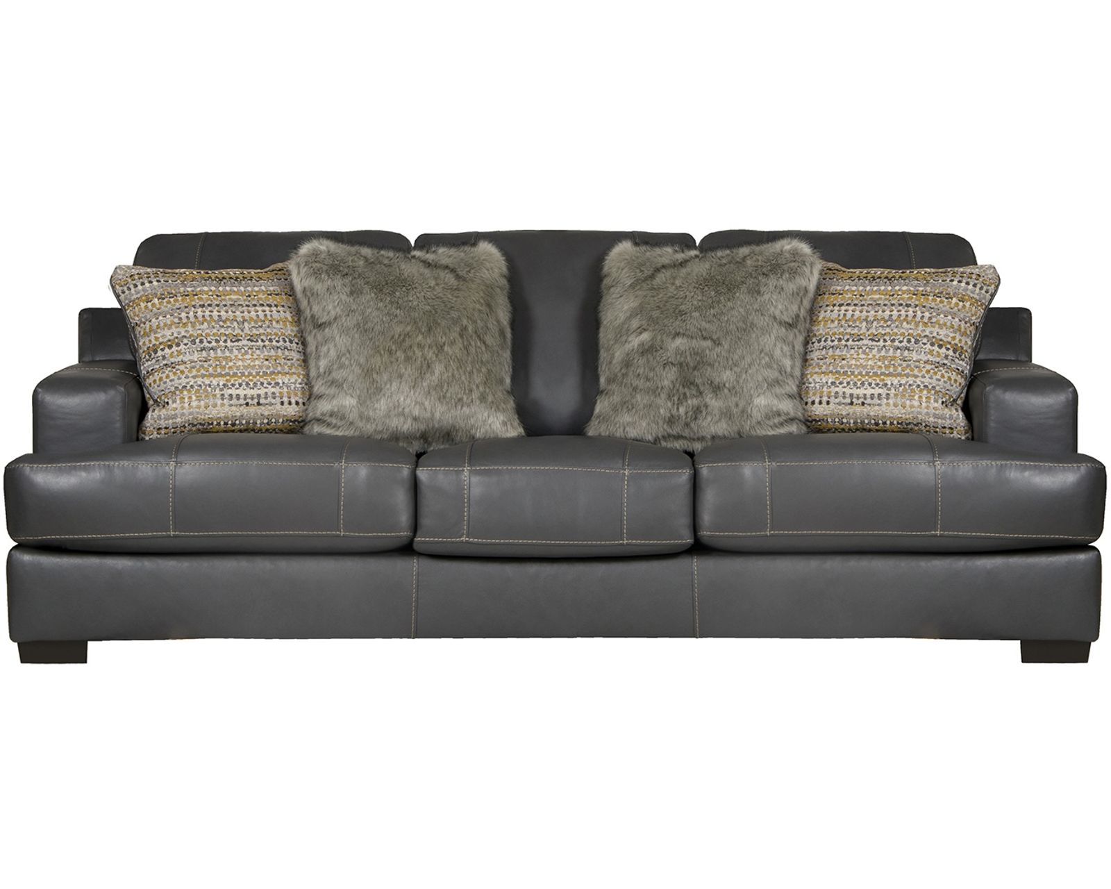Marco 92" Top Grain Leather Sofa 2 colors (in stock) includes pillows