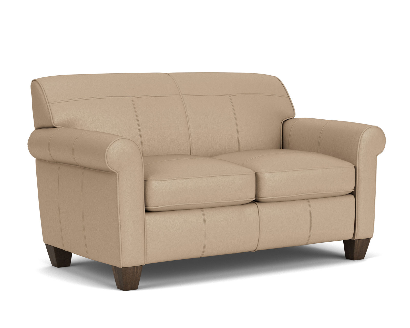 Dana Leather Loveseat (Leather choices) - Features the Flexsteel Blue Steel Seat Spring never needs replacing.