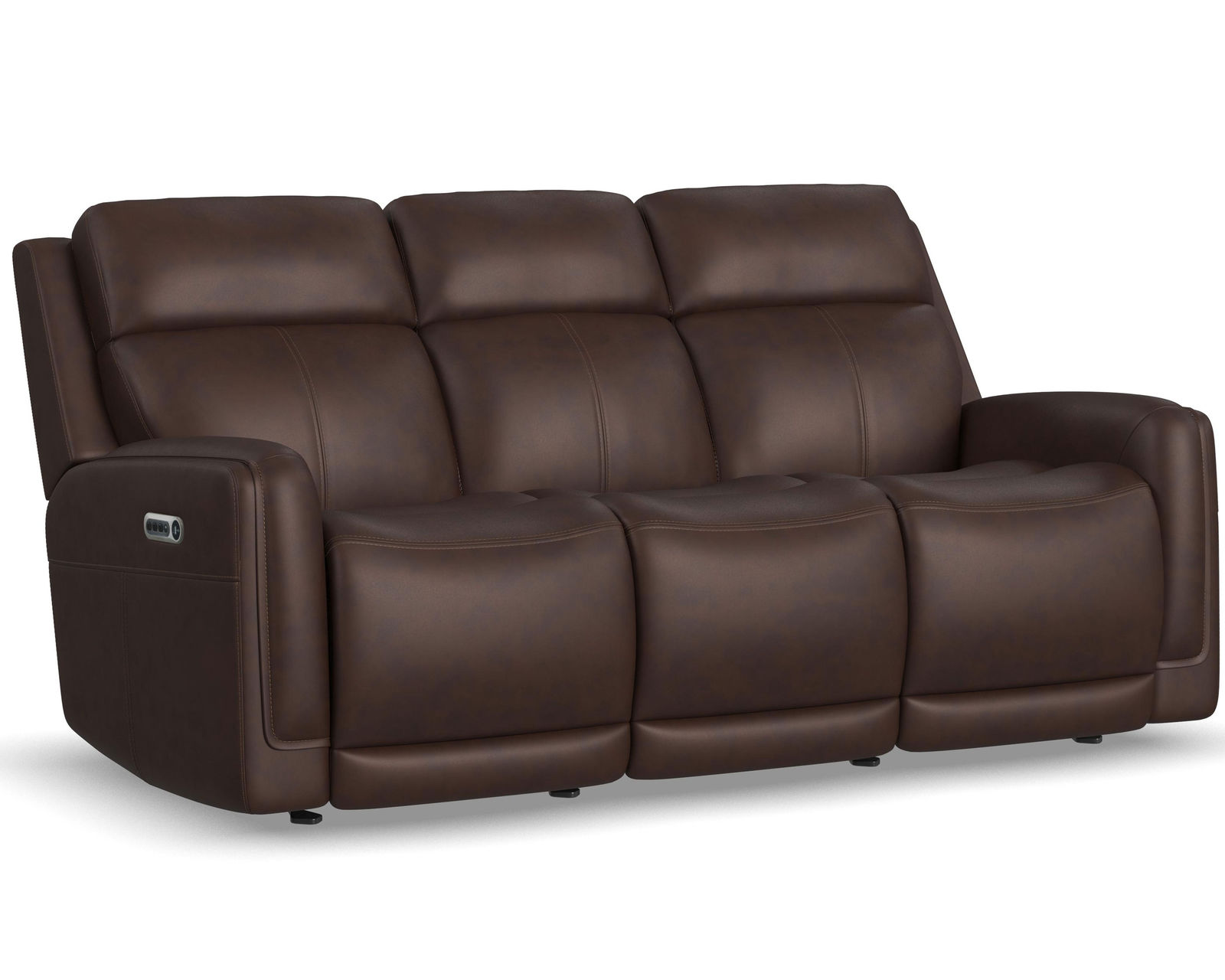 Alister 71" Leather Power Gliding Loveseat with Console, Power Headrests & Lumbar (+3 colors) in stock