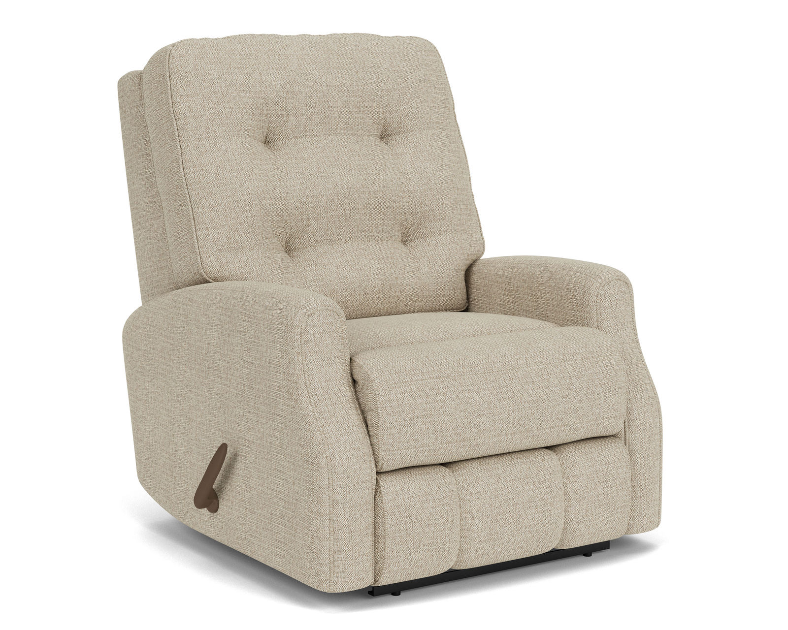 Devon Fabric Recliner or Rocker Recliner (Colors Available) - Rest your feet on the fully padded footrest.