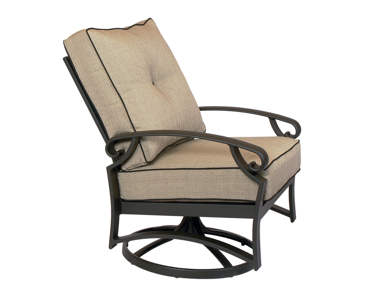 Monterey Cushion Lounge Chair (110 fabrics - 8 metal finishes) - Swivel Lounge Chair Available