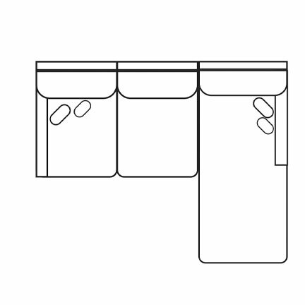 Layout A: Two Piece Sectional 110" x 64"