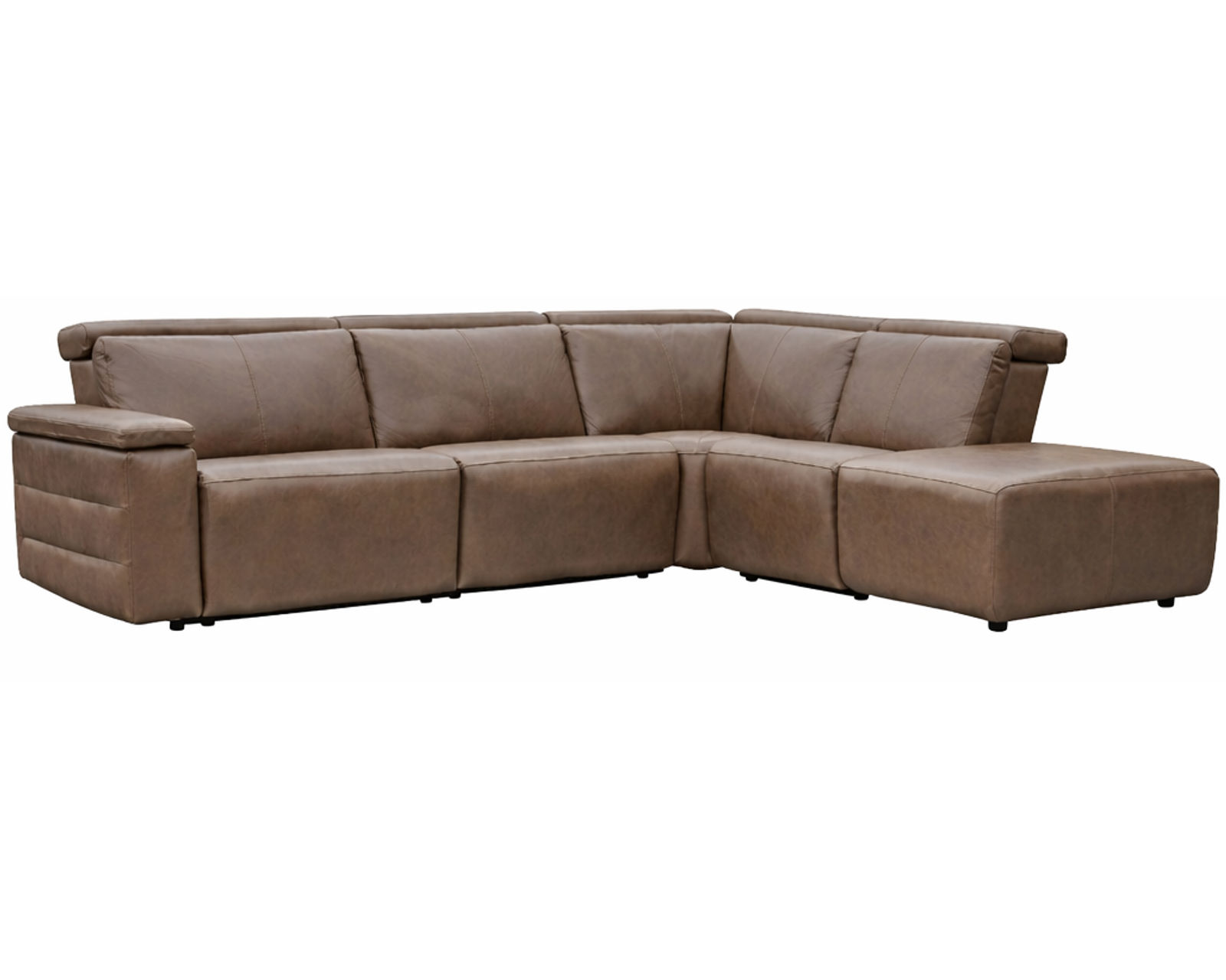Nala 3003 Power Headrest Power Reclining Sectional (standard and wide width) +140 leathers - Layout L: Seven Piece Wide Bumper Reclining Sectional 134" x 134" (2 recliners)