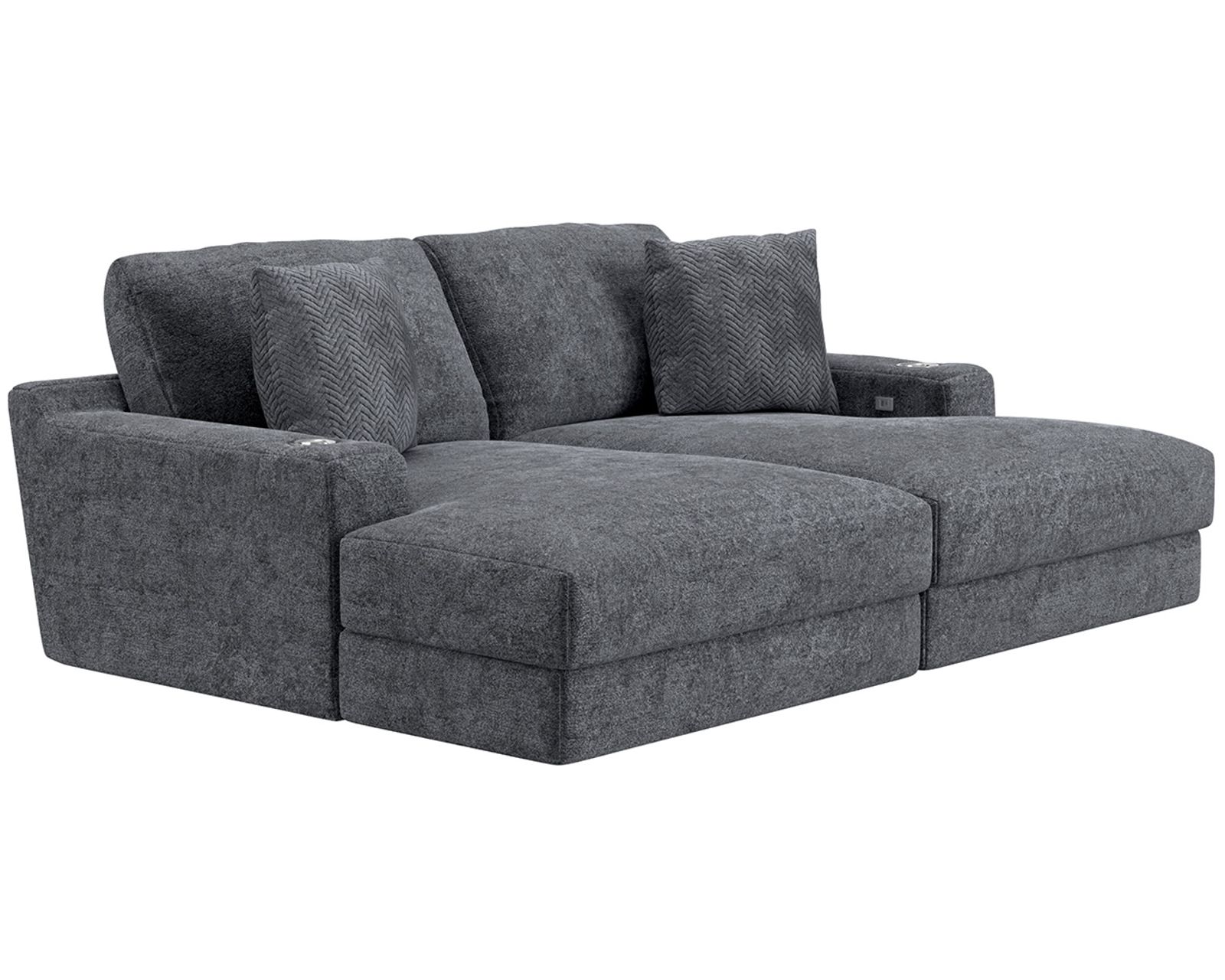 Cozy Double Wide 88" Home Theater Chaise (2 colors) Includes pillows