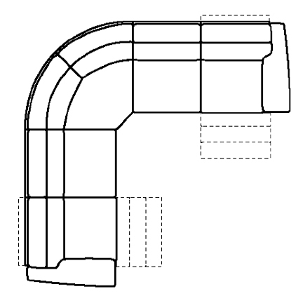 Layout A: Five Piece Reclining Sectional (2 recliners)